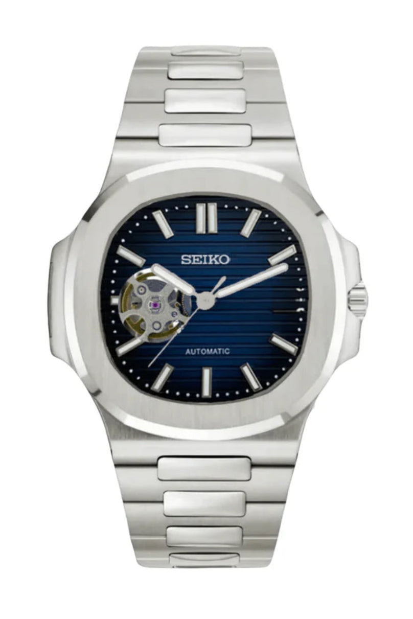 Seiko mod | Nautilus Bleue Openheart