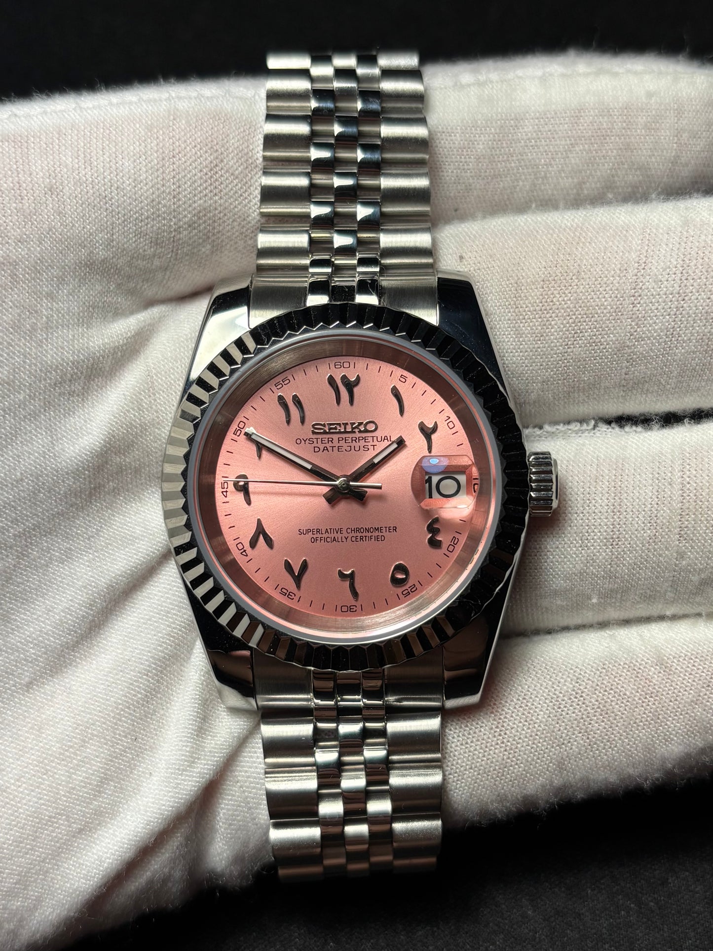 Seiko mod | Datejust Arabic Rose