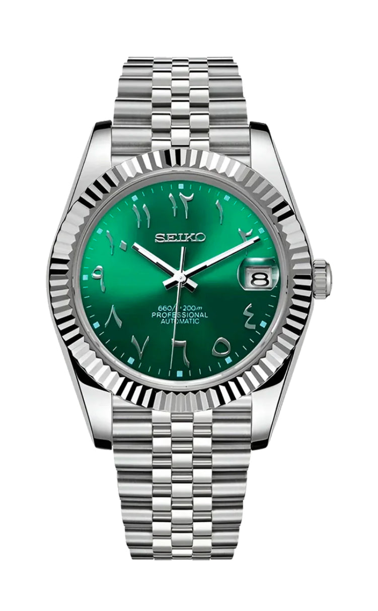 Seiko mod | Datejust Arabic Green