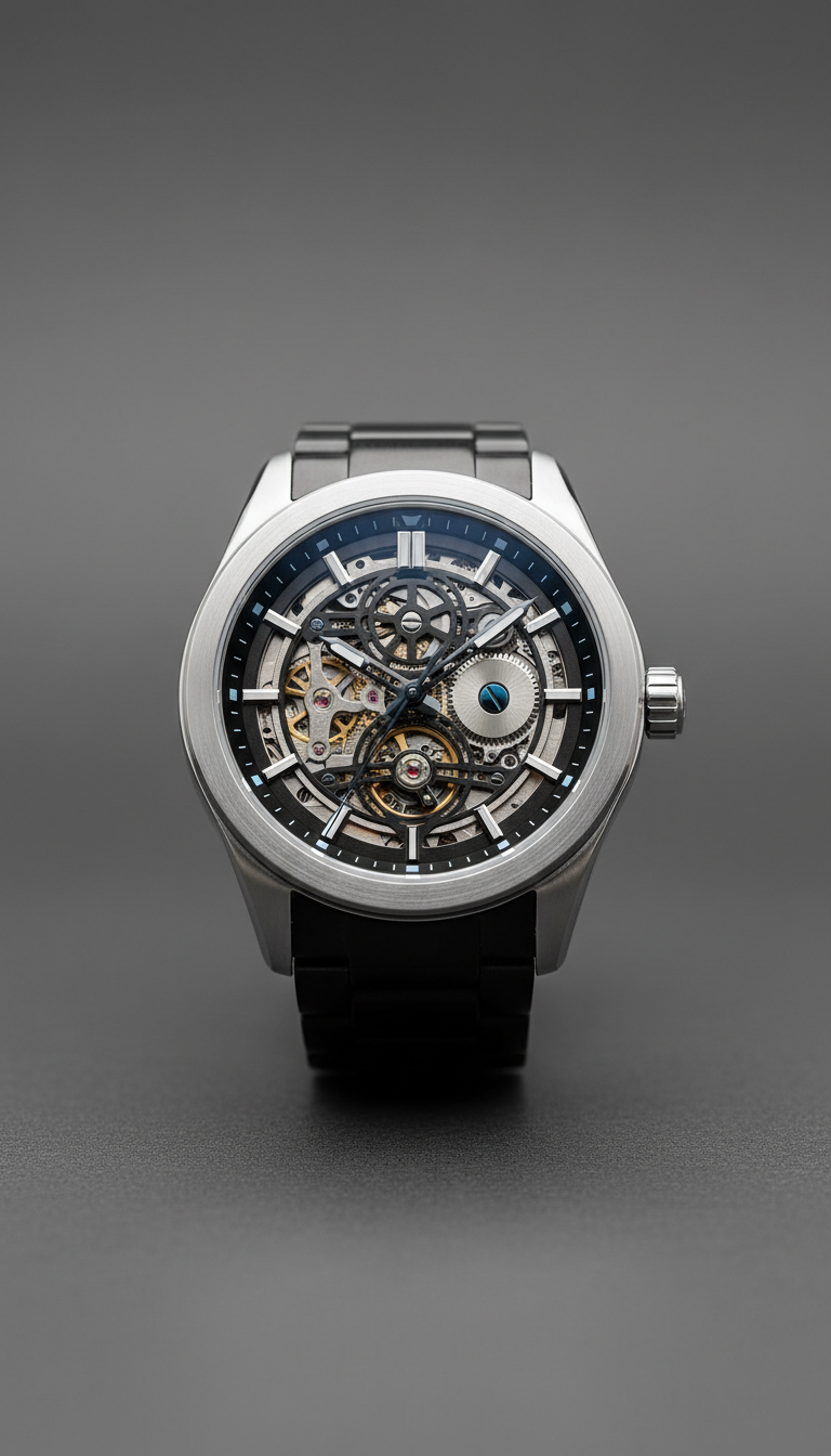 Squelette automatique accent cobalt