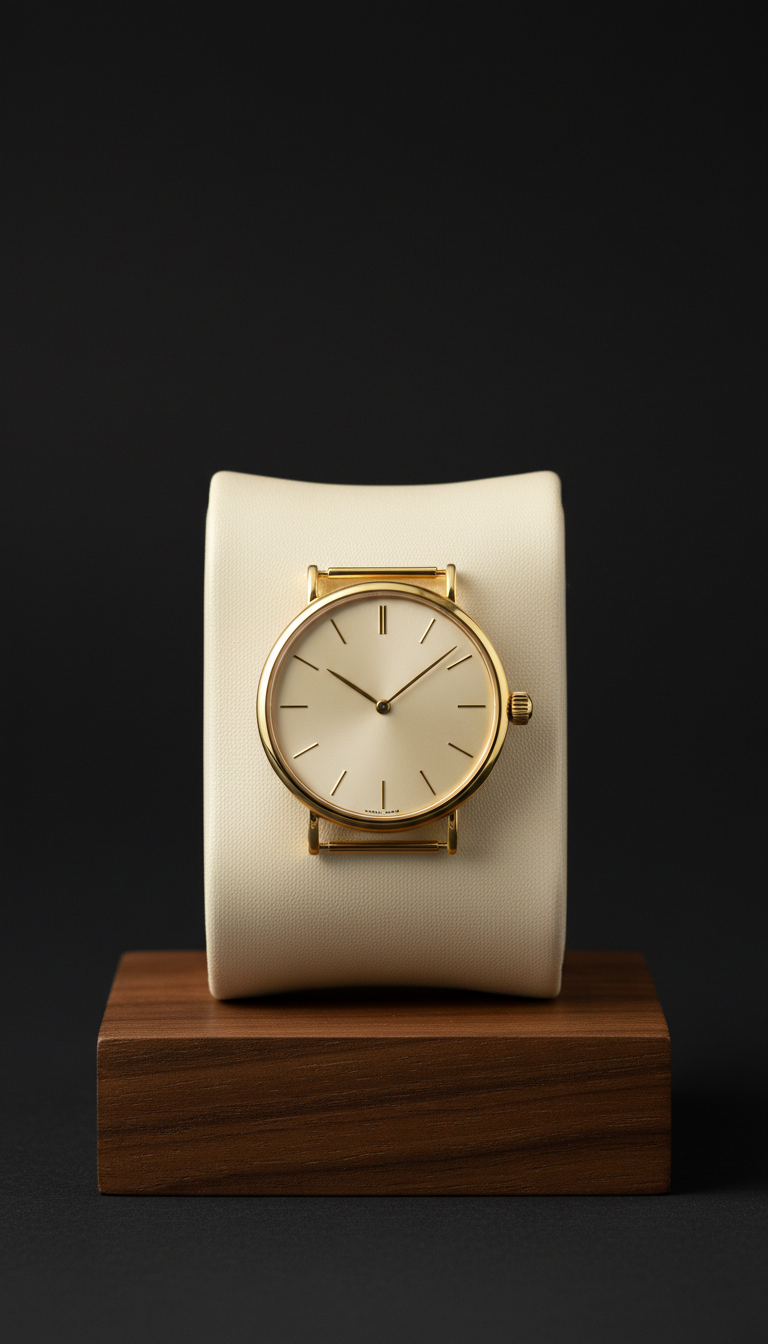 Montre habillée remontage manuel or jaune
