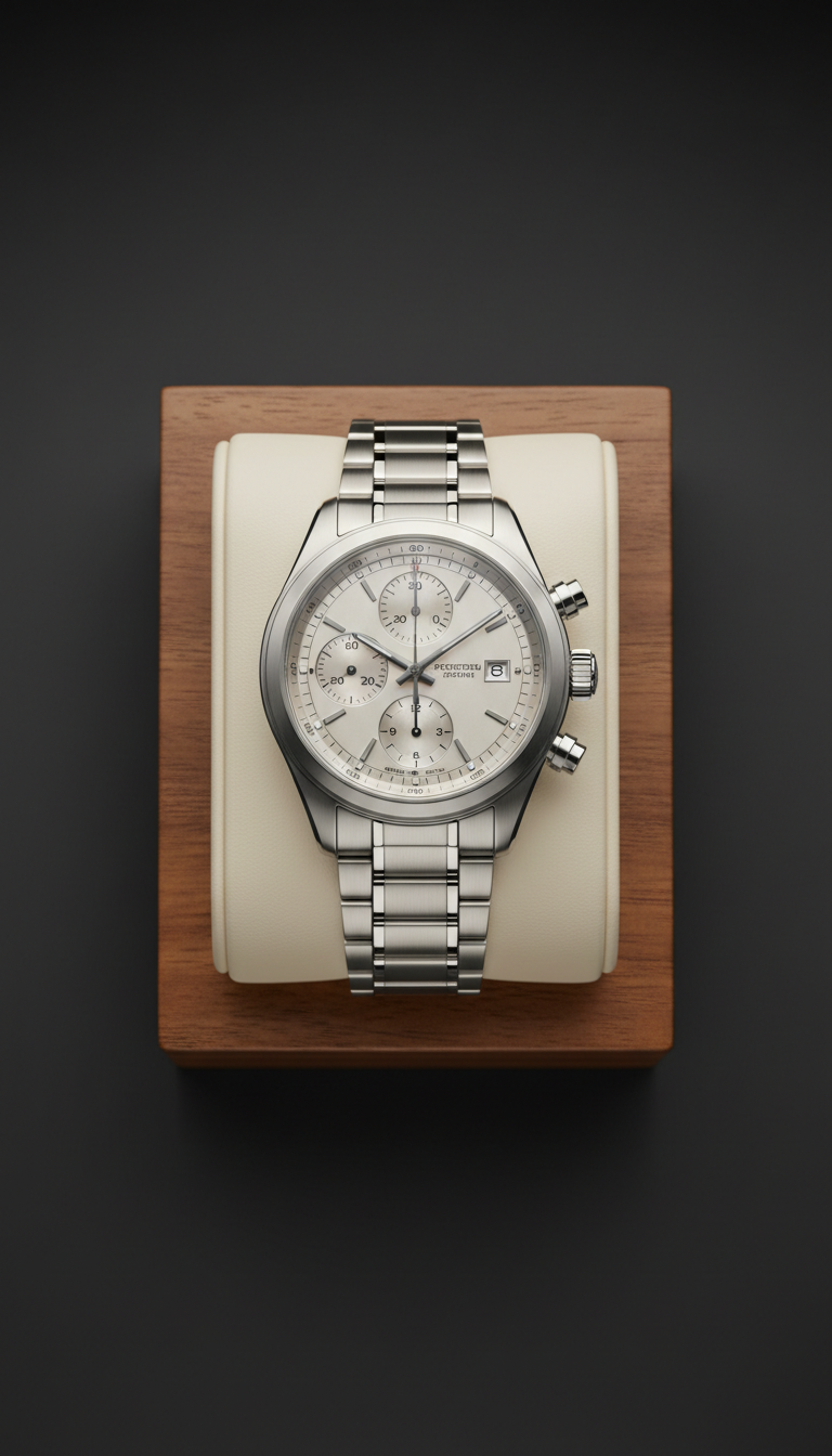 Chronographe mécanique platine