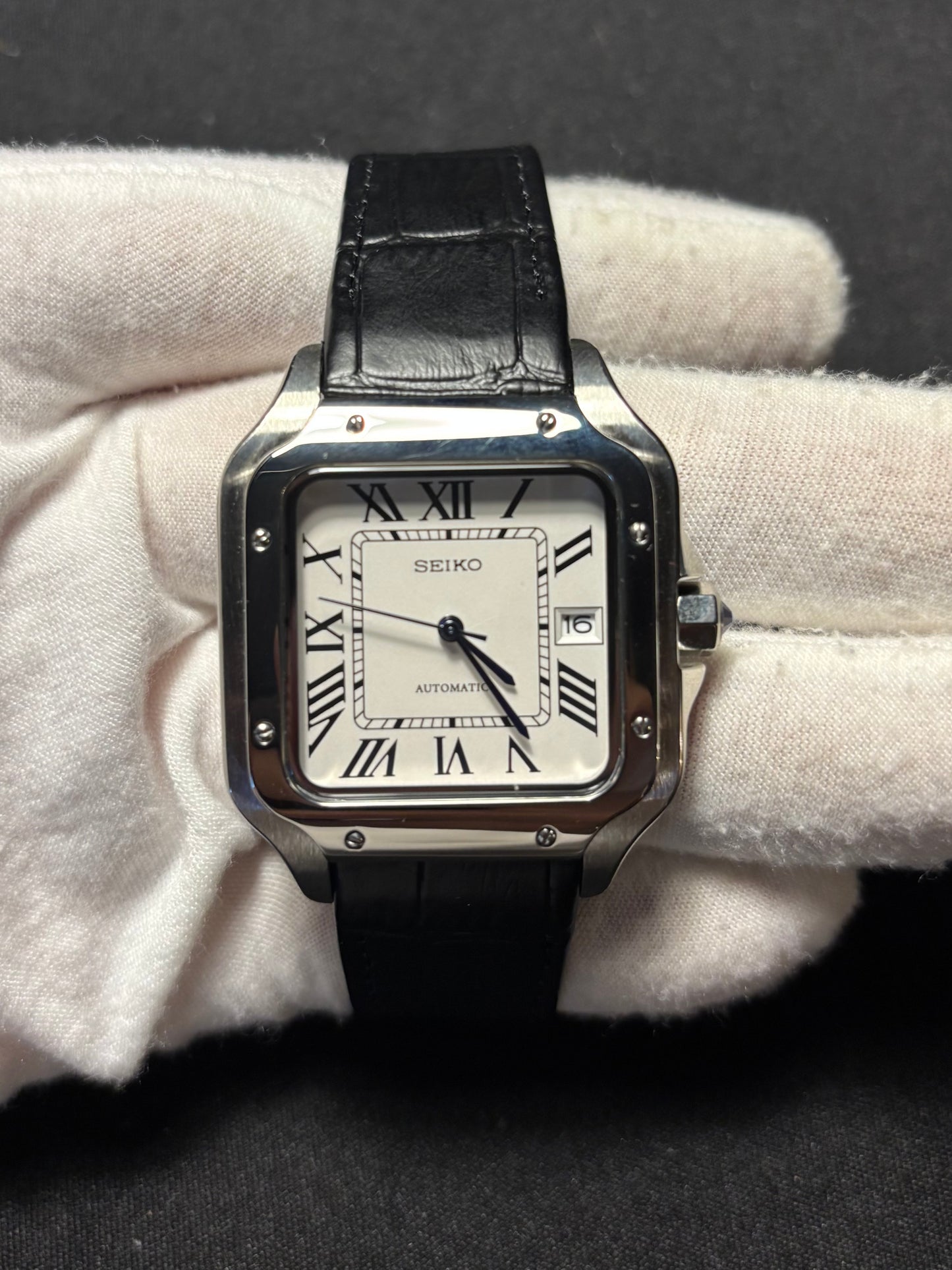 Seiko mod | Santos bracelet cuir