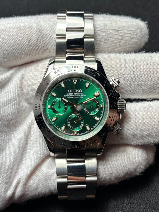 Seiko mod | Daytona Verte Index Doré
