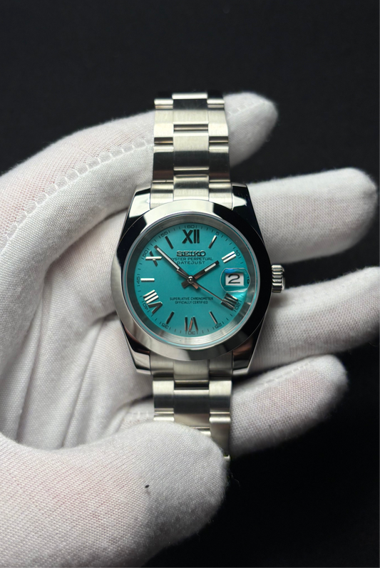 Seiko mod | Datejust Romain Tiffany blue