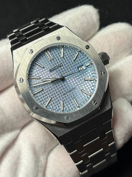 Seiko mod | Royal Oak Bleue clair