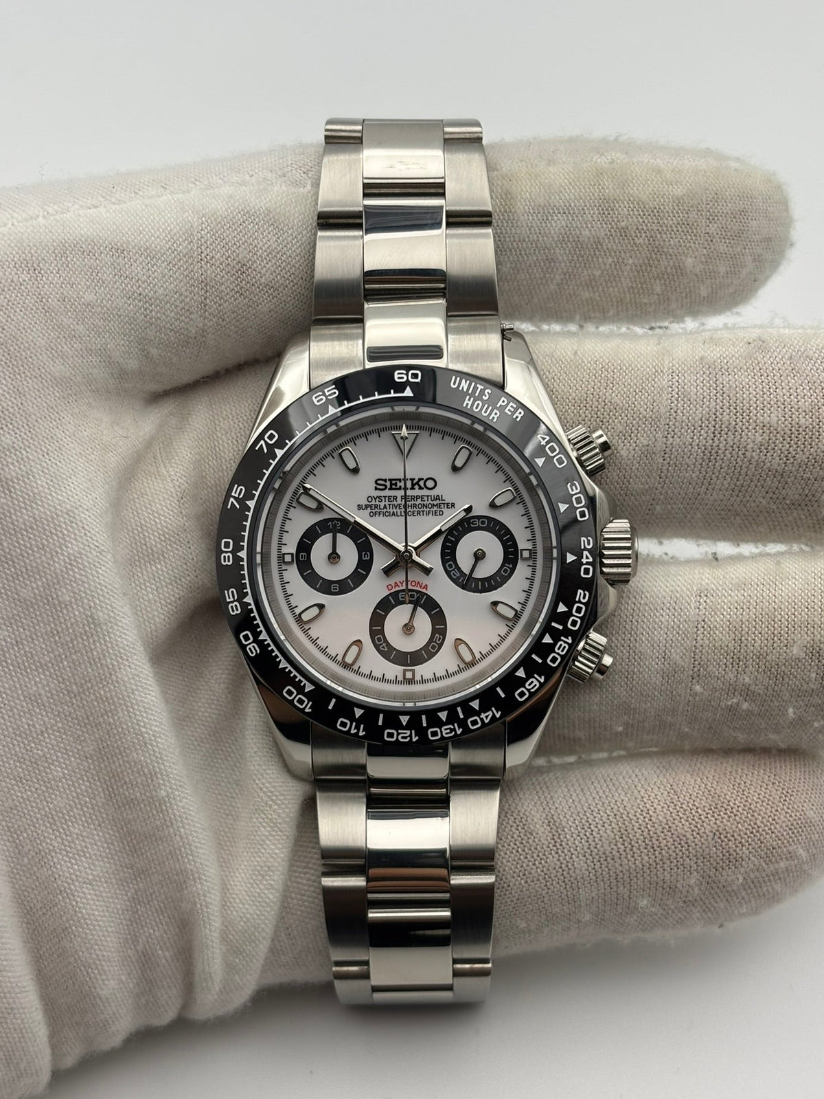 Seiko mod | Daytona Blanche
